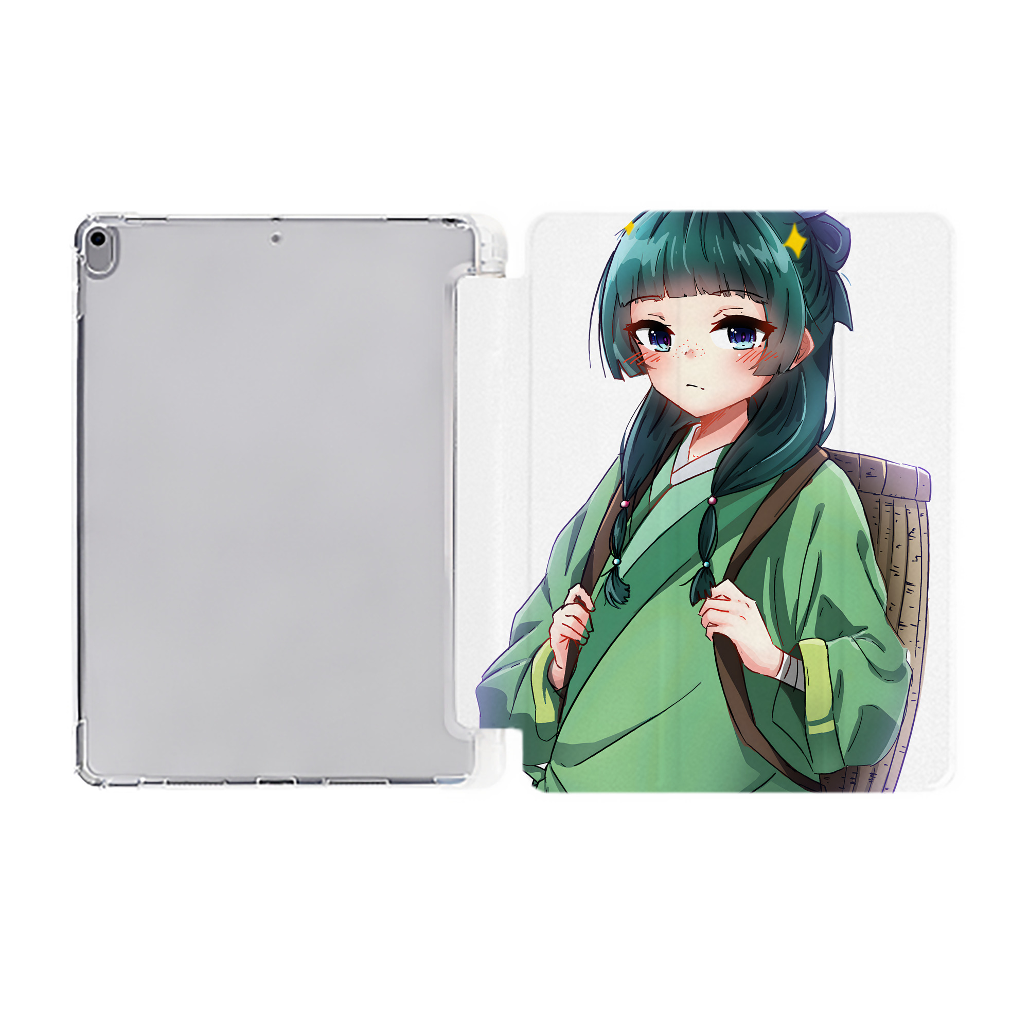 （画像用） 薬屋のひとりごと The Apothecary Diaries IPad ケース ペン収納付き 三つ折りスタンド PUレザー×シリコン 対応機種9.5/10.5/10.9インチ